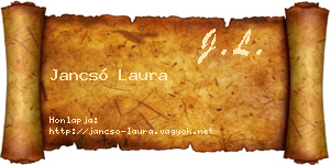 Jancsó Laura névjegykártya